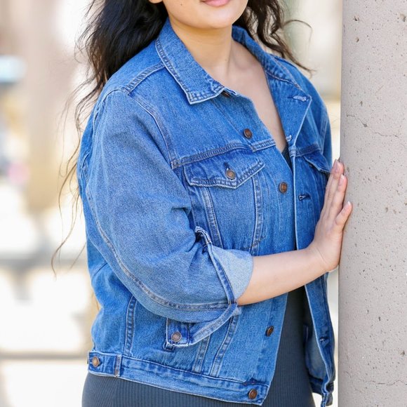 Princess Polly - Western Denim Jacket - Dark Wash - Picture 2 of 3